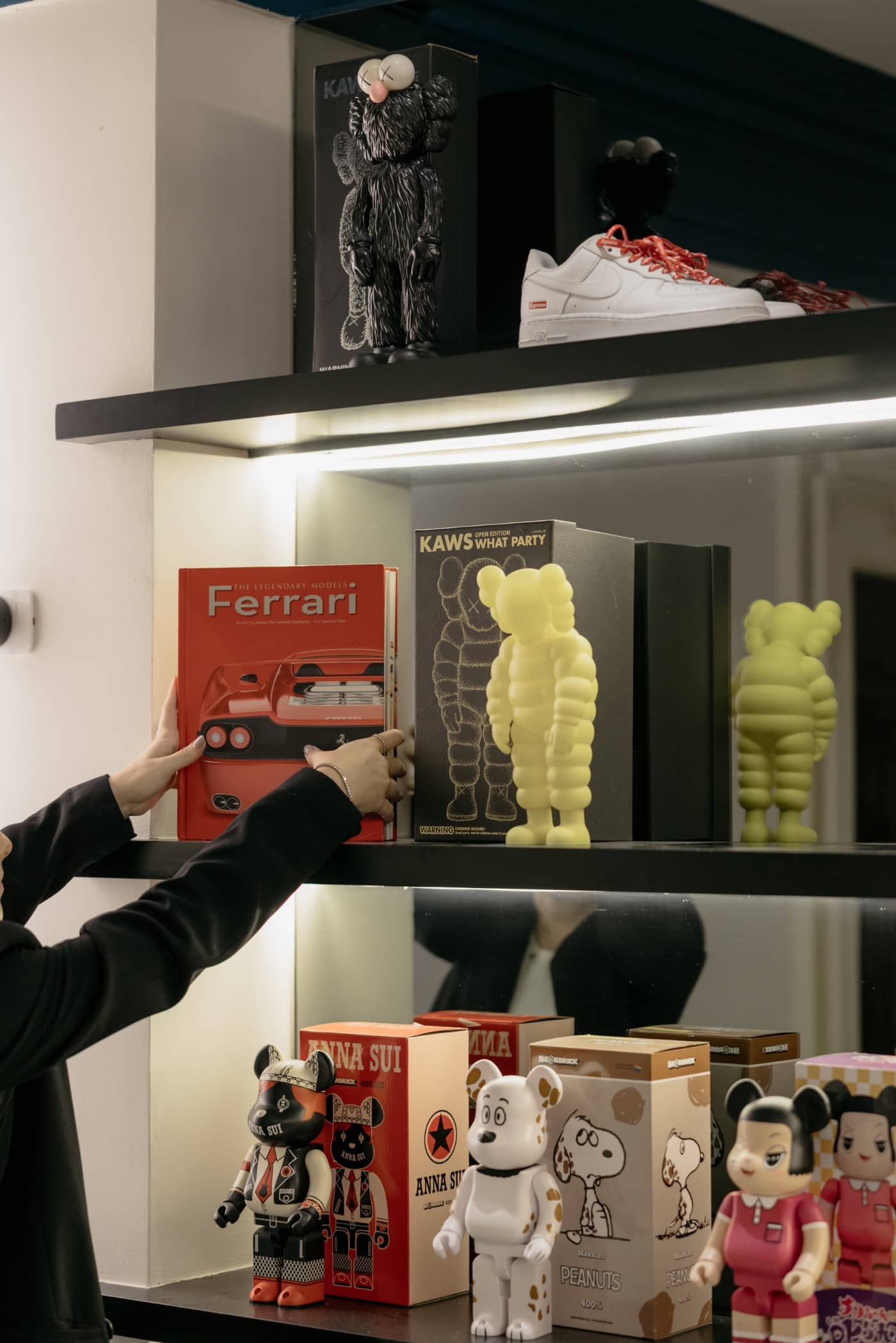 Detalle de clóset con colección de figuras